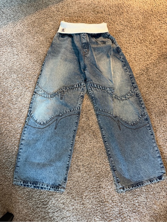 REVICE Denim - REVICE Light Blue Relaxed Jeans with Ribbed Waist